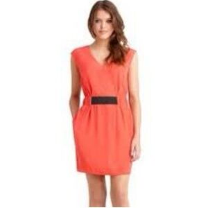 ✨3/$20 Rachel Rachel Roy Womens Dress dark Coral/Black Sheath dress